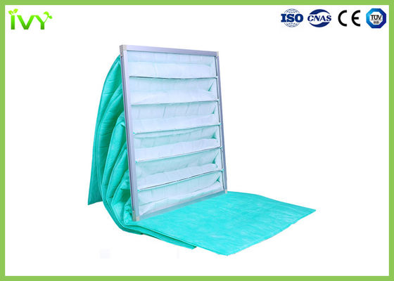 Non Woven Fabric Dust Collector Filter , Air Bag Filter 595×595×600mm Size